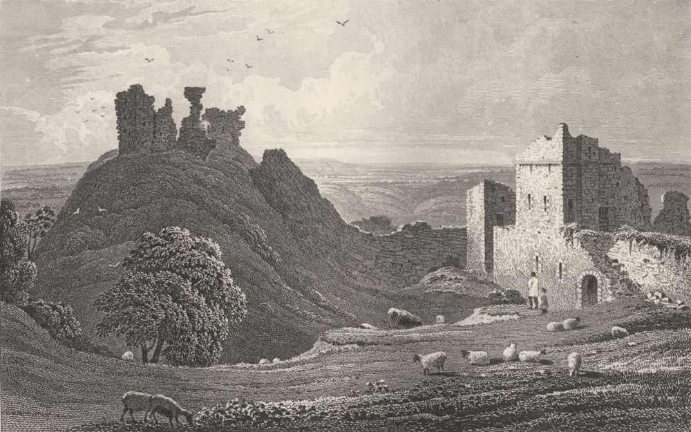 YORKSHIRE. Interior of Pickering Castle. DUGDALE 1845 old antique print